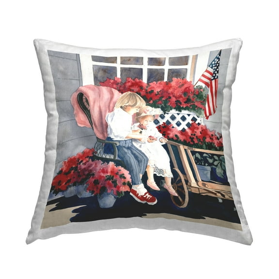 Stupell Industries Kids at July Parade Decorative Printed Throw Pillow Design by Carol Robinson.