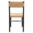 thumbnail image 5 of SAFAVIEH Couture Cody Coastal Rattan Solid Dining Chair, Black/Natural (Set of 2), 5 of 8