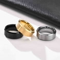 thumbnail image 3 of Anillo de hombre estilo Simple boda compromiso joyería ornamento Color sólido hombre dedos anillos moda decoración accesorio Festival regalo Ropa, zapatos y accesorios Miscelánea Negro Nº 8 Minnieouse AP014419-02, 3 of 6