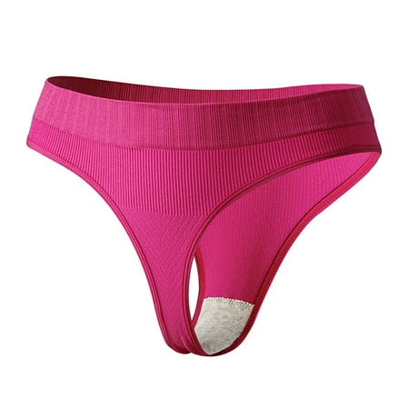 

Womens Seamless Thongs No Show -Sexy thong underwear soft Low Waist breathable T-Back Bikini panties