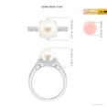 thumbnail image 5 of ANGARA Vintage Style Freshwater Cultured Pearl Ring in 14K White Gold for Women | June Birthstone, Birthday, Anniversary, Jewelry Gift for Women | Pearl Ring, 5 of 8