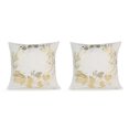 thumbnail image 1 of Juego de 2 fundas de almohada decorativas de color blanco y dorado de 18 x 18 pulgadas, funda de cojín para sofá, decoración del hogar, juego de fundas de almohada para sala de estar, 1 of 6