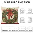 thumbnail image 5 of GOSMITH  Merry Christmas Let It Snow Joy Stripes Gift Box Red Throw Pillow Covers, Xmas Tree Holiday Cushion Case Decoration for Sofa Couch, 5 of 5