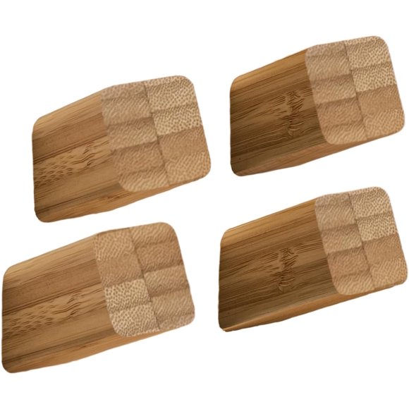 Comfify Ensemble de 4 Crochets Muraux en Bambou pour Suspendre Manteaux, Chapeaux, Serviettes et Plus - Crochets Muraux pour Couloir Ou Salle de Bain - Crochets Muraux Robustes