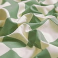thumbnail image 4 of Juego de edredón KAREVER con rejilla verde y blanca, tamaño completo, 4 of 7