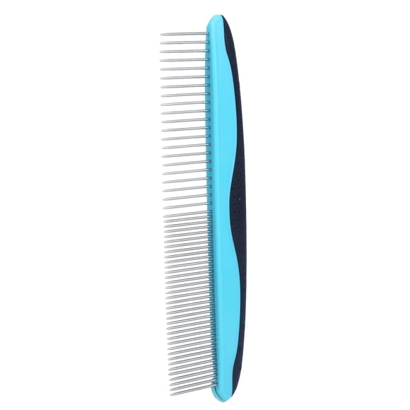 Pet Comb, Pet Hair Comb 2 In 1 Design Dog Hair Comb Puppy Hair Comb  For Pet For Trimming Hair Blue-Row Comb