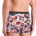 thumbnail image 4 of Rateoe record rock Skull lips Mens Boxer Briefs Poly Spandex Performance Boxer Briefs Underwear Hem Boxer Briefs - XX-Large, 4 of 8
