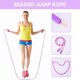 thumbnail image 2 of Cuerda para saltar con cuentas suaves, cuerda para saltar segmentada ajustable sin enredos para hombres, mujeres, niños y estudiantes (Purple8.2 Pie, 2 of 5