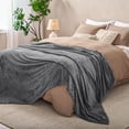 thumbnail image 3 of Bare Home Microplush Fleece Blanket - Ribbed Texture - Fuzzy Microfleece - Soft & Plush - Full/Queen, Gray, 3 of 5