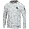 thumbnail image 2 of Men's Colosseum Arctic Camo Notre Dame Fighting Irish OHT Military Appreciation Long Sleeve Hoodie Top, 2 of 4