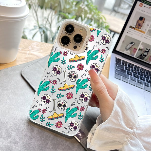Proteja su iPhone con estilo: cubierta de teléfono plateada con arcoíris de doble capa esmerilada con ilustraciones vibrantes para iPhone 15 Pro Max 14 13 12 Pro 11: ¡imprescindible!