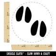 thumbnail image 2 of Deer Tracks Footprints Self-Inking Rubber Stamp Ink Stamper - Red Ink - Small 3/4 Inch, 2 of 7