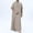 #542-Khaki, variant on Men's Middle Eastern Arabic Qatari Thawb Robe Standing Collar Long Sleeve Chest Pocket Metal Button Traditional Costume Gifts for Father