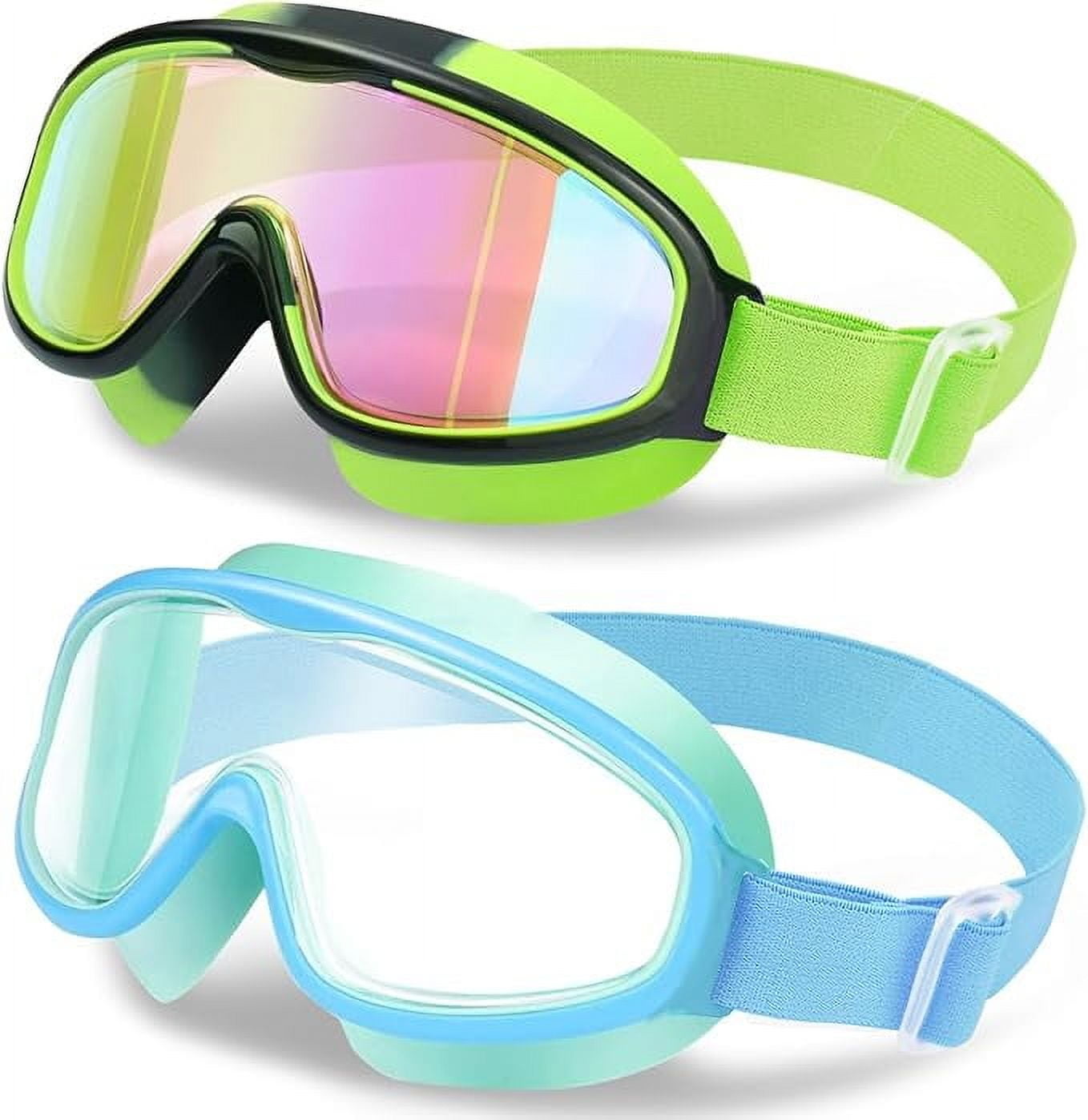 Lunettes Apprentissage Nage Enfant Lot De 2 Lunettes Natation Enfant Vvinca - Pince-nez Intégré Anti-buée | 3-15 Ans Protection UV Masques Natation Enfants