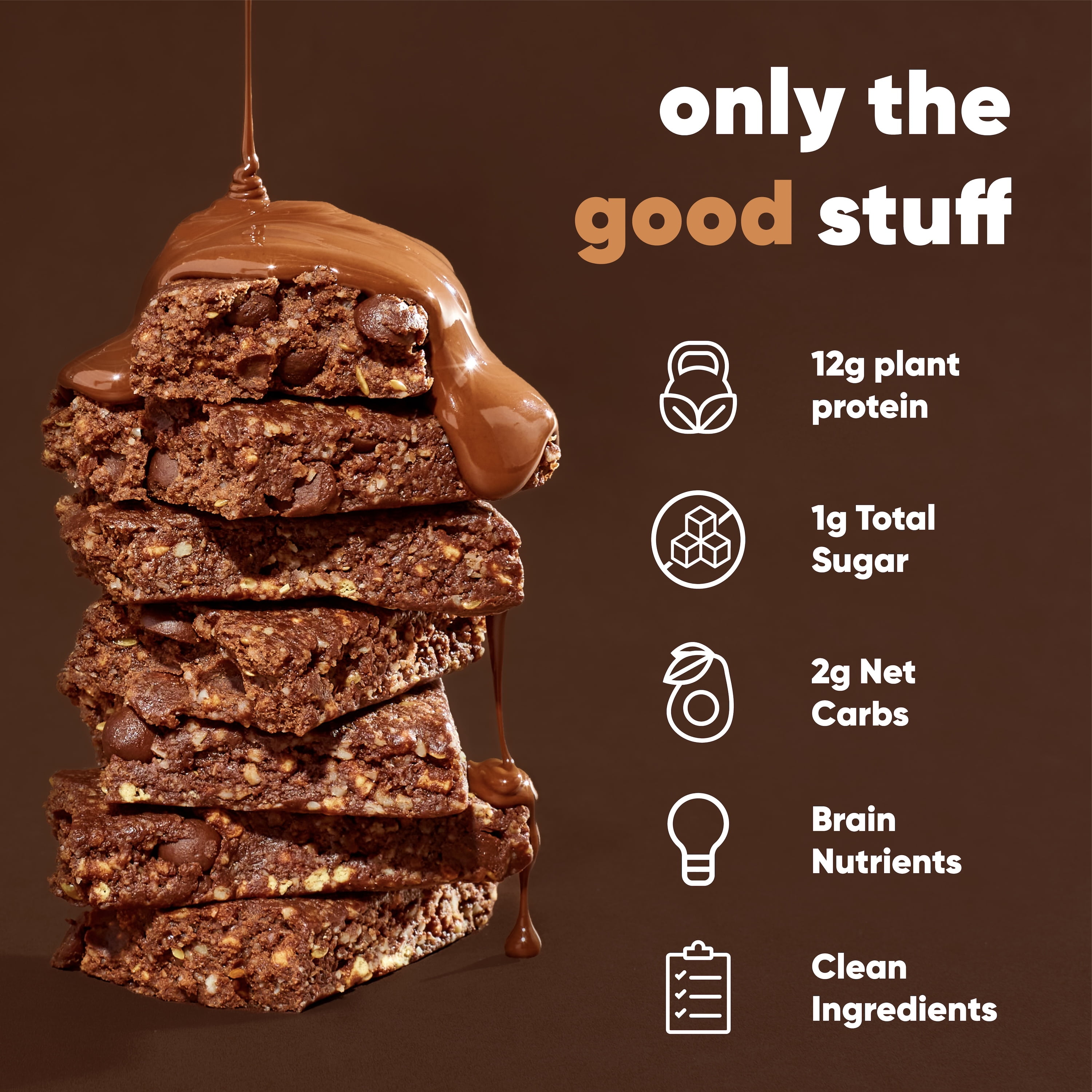 IQBAR Clean Plant Protein Bars - Chocolate Sea Salt - 12 Count - Keto, Vegan, High Fiber, Gluten and Dairy Free, Low Sugar Snack