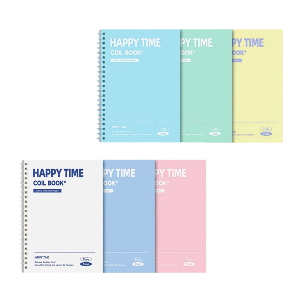 6Pcs Colorful Spirals Notebooks Spirals Binding Smooth Writing Thicken Paper