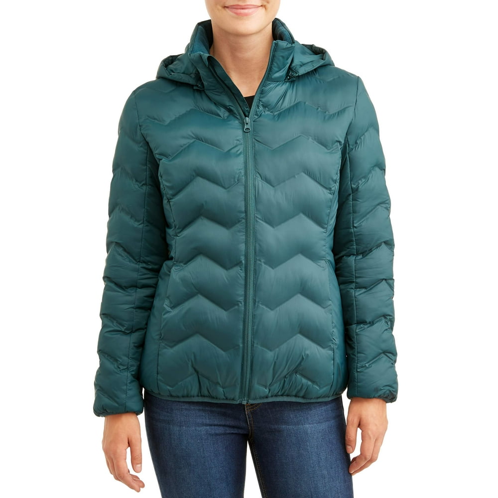 Time and Tru Time and Tru Women's Puffer Coat with Hood