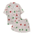 thumbnail image 4 of MIASHUI Pyjama Confortable pour Filles, Ensemble T-Shirt à Manches Courtes et Short Léger pour l'Été, 4 of 4