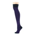 thumbnail image 2 of Legmogue Women's Pretty Peacock Cotton Blend Over The Knee Sock - Womens - Female, One Size, Purple, 2 of 2
