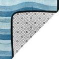 thumbnail image 4 of YFYANG 36"x24" Non-Slip Flannel Carpet Doormat, Living Room Bedroom Office Decorative Area Rugs, Indoor Blue Abstract Watercolor Waves Floor Mats, 4 of 7