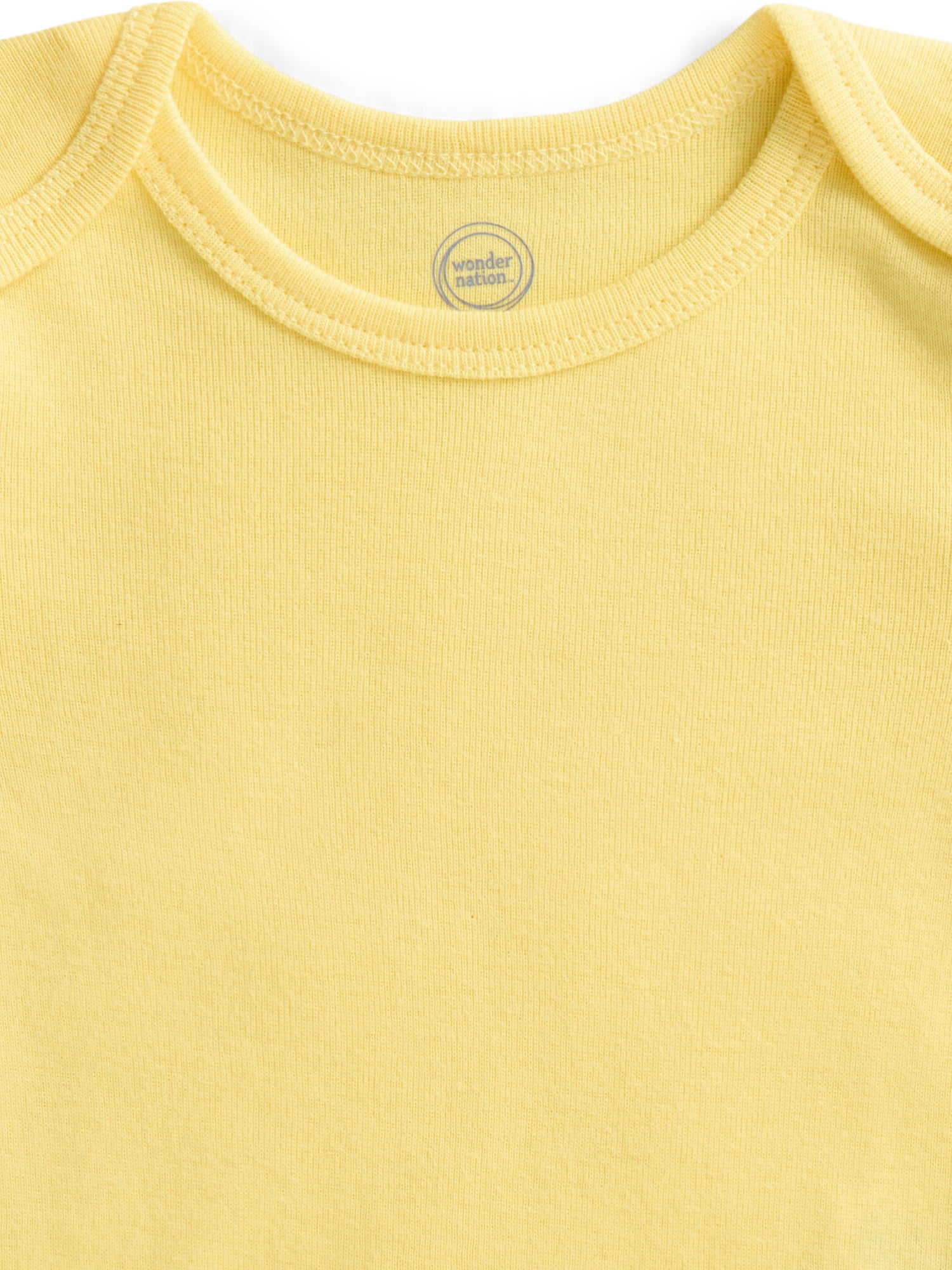 Wonder Nation Organic Cotton Baby Boys or Girls Cotton Bodysuit with Long Sleeves, 4-Pack, Sizes 12M-24M