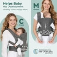 thumbnail image 5 of Baby Carrier, Caveen 4-in-1 Convertible Baby Carrier, Ergonomic Baby Carrier for Newborn to Toddler, Gray, 5 of 9