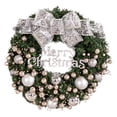 thumbnail image 1 of hirigin Artificial Christmas Wreath with Christmas Balls Front Door Wreath Garland for Home Holiday Party New Year Decor, 1 of 7