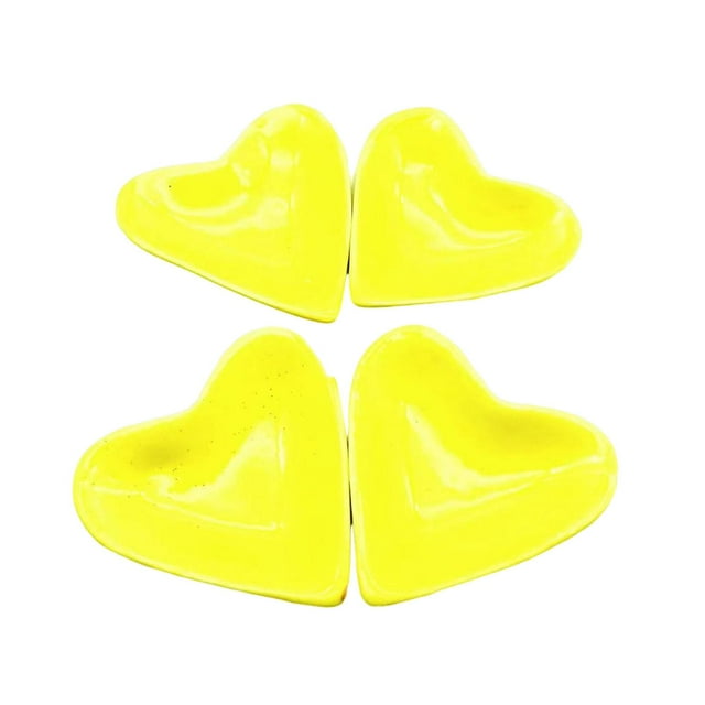 Plato de Cocina en miniatura perfecl 4 Uds Amarillo grande para 1/12 juguete decoración
