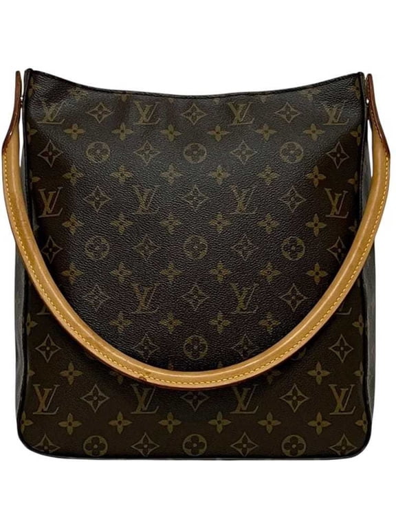Pre-Owned Louis Vuitton Looping GM handbag f-24963 brown Monogram M51145 canvas and natural...
