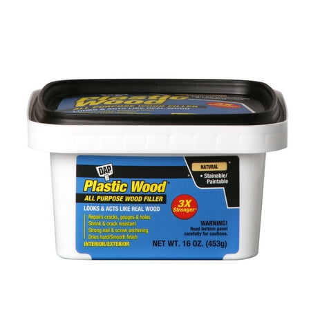 DAP Plastic Wood Latex Based Wood Filler, 16 oz, (Best Wood Filler For Screw Holes)