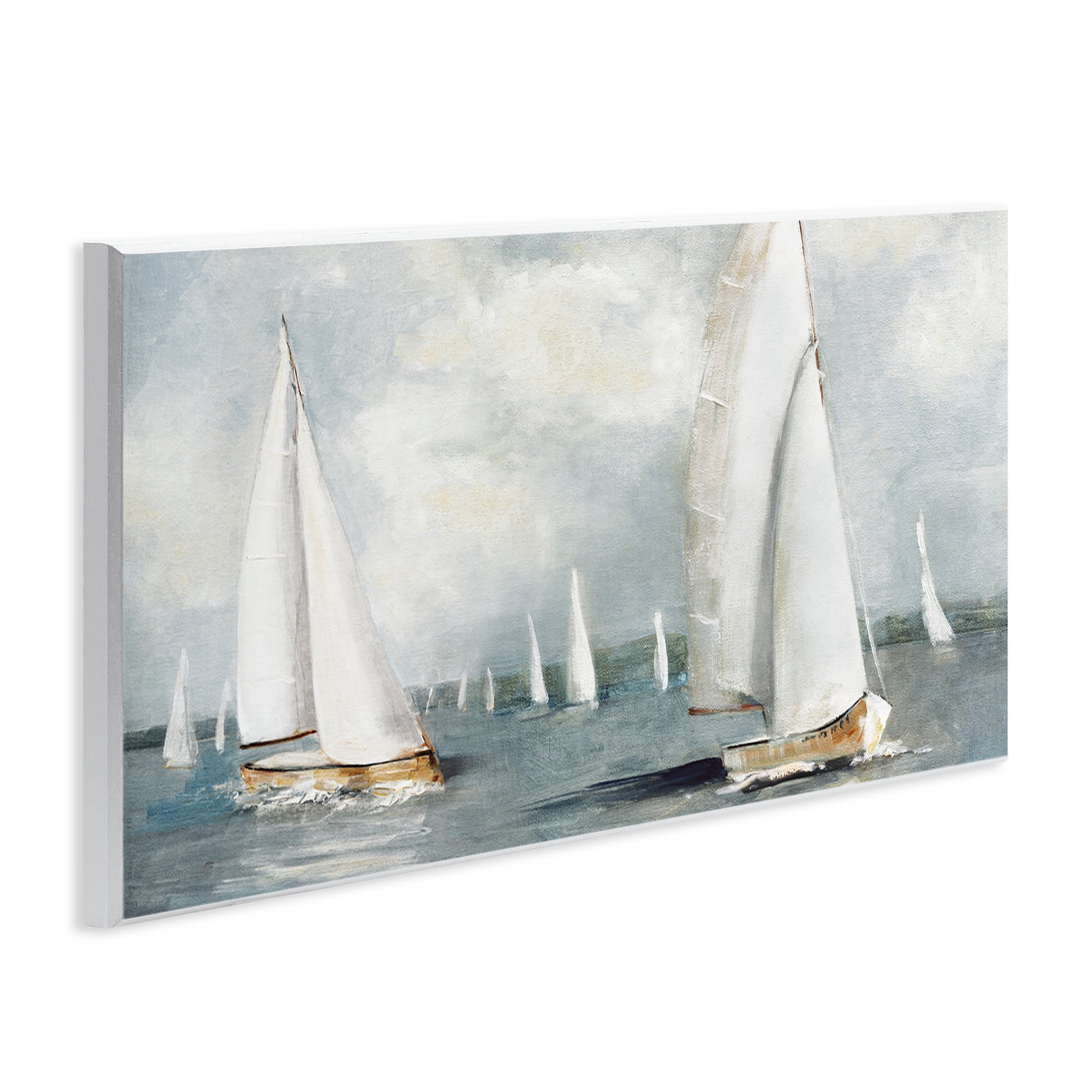 Stupell Industries Windy Sailboat Fleet Wall Plaque Art, design by Sally Swatland