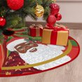 thumbnail image 6 of Christmas Tree Decoration Ornaments Christmas Tree Skirt Red White Christmas Tree Skirts Soft Plush Christmas Tree Mat for Holiday Party Christmas Decorations 35.43inch, 6 of 8