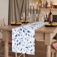 thumbnail image 2 of Table Runners 72 Inches Long Dress Scarves, Navy Blue Eucalyptus Farmhouse Kitchen Table Runner, Coffee Tablerunners, Spring Summer Botanical Leaves 14x72 Inch, 2 of 9