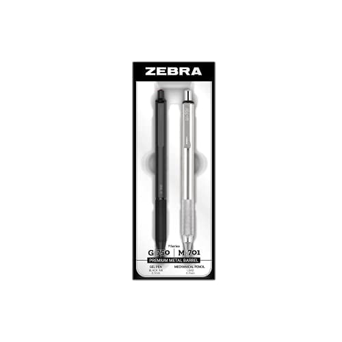 Zebra Pen G750 and M701 Retractable Gel Pen/Pencil Gift Set, Premium