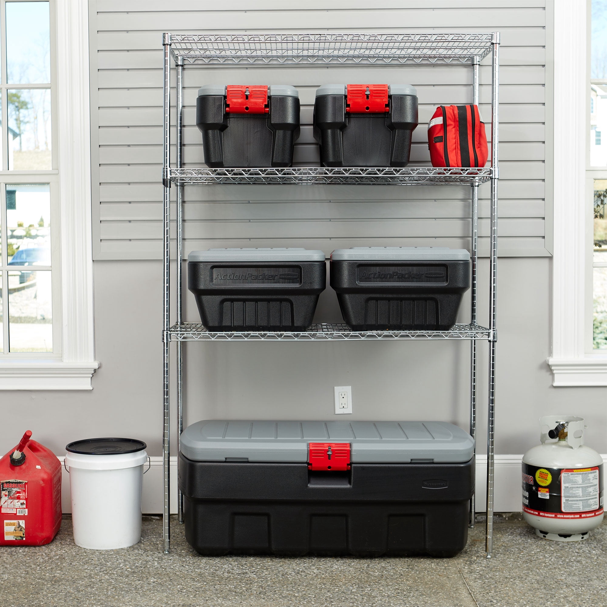 Rubbermaid Large 48 & 8 Gallon Tough Heavy Duty Lockable Lid