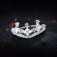 thumbnail image 3 of HeartsAndYou 2ct Princess Cut Moissanite Engagement Ring for Women 18k White Gold over Silver Unique Crown Design, 3 of 9