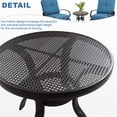 thumbnail image 3 of Walsunny Blue 3-Piece Bistro Set Outdoor Seats with Cushions & Metal Frame, 3 of 8
