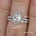 thumbnail image 2 of EOEMY Charm 2 Pcs 925 Silver Filled Ring Cubic Zircon Jewelry Wedding Ring Sz 6-10-7, 2 of 5