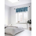 thumbnail image 3 of Winter Snowflakes Valances for Windows, Christmas Navy Background Farm Light Filtering Window Treatment Valances, Rod Pocket Small Curtains for Kitchen/Bathroom, 60"x18", 3 of 9