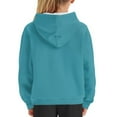 thumbnail image 6 of Xoenoiee Girls Sweatshirt Pullover Hoodies Long Sleeve Hooded Sweater for Kids Fall Winter Clothing with Kangaroo Pocket, Splatter Retro Floral Hummingbird Butterfly Print, S, 6 of 7
