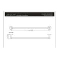 thumbnail image 4 of Anzzi AC-AZ007BN Caster Series Towel Bar in Brushed Nickel, 4 of 4