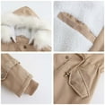 thumbnail image 7 of RYDCOT Women's Winter Cotton Jacket with Faux Fur Hood Long Sleeve Fleece Lined Winter Jacket Zipper Winter Coats Outerwear with Pockets Clearance, 7 of 7