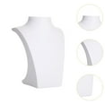 thumbnail image 6 of QccHieUs Jewelry Necklace Display Bust Pendant Organizer Creative Storage Fashion Jewelry White 14x10.5x19.5cm, 6 of 9