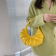 thumbnail image 3 of Bolsa Bolso tote plisado de color liso para mujer Bolso con asa superior Lady Crescent (Azul) Ehuebsd Nuevos Originales, 3 of 9