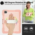 thumbnail image 2 of Dteck iPad Pro 11 2021 3rd Gen/2020 2nd Gen /2018 1st Case with Pencil Holder, Full-Body Rugged Shockproof Protective Cover Hand Strap & Shoulder Strap+360 Rotation Stand Cover,Rosegold, 2 of 9