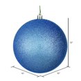 thumbnail image 2 of Vickerman N592529DG 10 in. Periwinkle Glitter Ball Ornament with Drilled Cap, 2 of 3