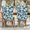 thumbnail image 5 of Decorative Chair Back Cover One Size x6 Chair Cover Dining Chair Slipcovers Chair Back Decoration Festival Chair Decoration Pretty Blue Leaves, 5 of 6