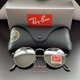 thumbnail image 2 of RB-Hip Hop-sunglasses Round Metal Silver Flash Lenses RB3447 Silver Frame Unisex New, 2 of 5