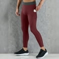 thumbnail image 2 of TINZ Mens Tight Fitness Running Stretch Basketball Base Training Compression Pants Fitness Pants Rave Clothes Guys Mens Slim Fit Sweats, 2 of 9