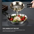 thumbnail image 3 of Stainless Steel Frying Pan Nonstick Frying Pan Stainless Skillet Kitchen Cooking Pan, 3 of 8